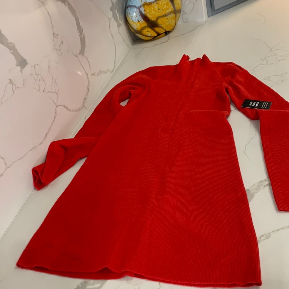red stretchable express brand sweater dress new with tag
